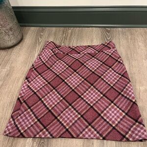 Talbots Wool Skirt Size 10 Plaid Lined Vtg Retro Academia Fall
